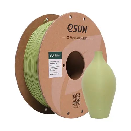 eSUN Upgraded ePLA-Matte 1.75mm 3D Filament 1KG Matcha Green