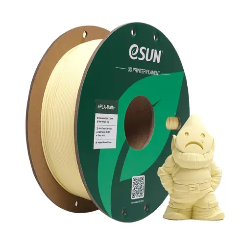 eSUN Upgraded ePLA-Matte 1.75mm 3D Filament 1KG Almond Yellow