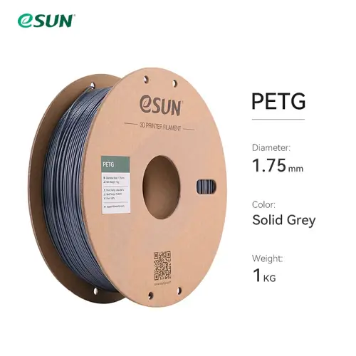 eSUN PETG 1.75MM 3D Filament 1KG Solid Grey