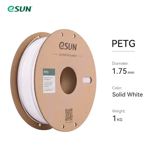 eSUN PETG 1.75MM 3D Filament 1KG Solid White