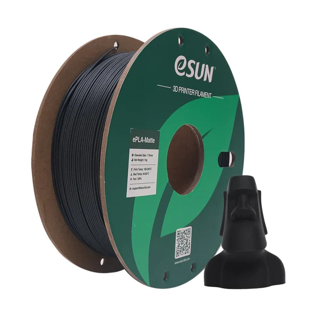 eSUN Upgraded ePLA-Matte 1.75mm 3D Filament 1KG Deep Black