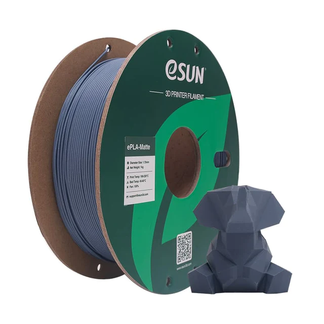 eSUN Upgraded ePLA-Matte 1.75mm 3D Filament 1KG Dark Grey