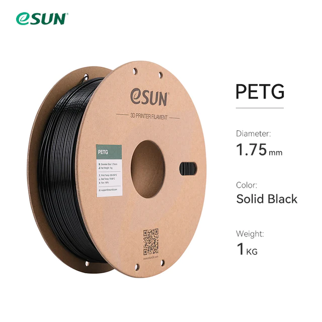 eSUN PETG 1.75MM 3D Filament 1KG Solid Black