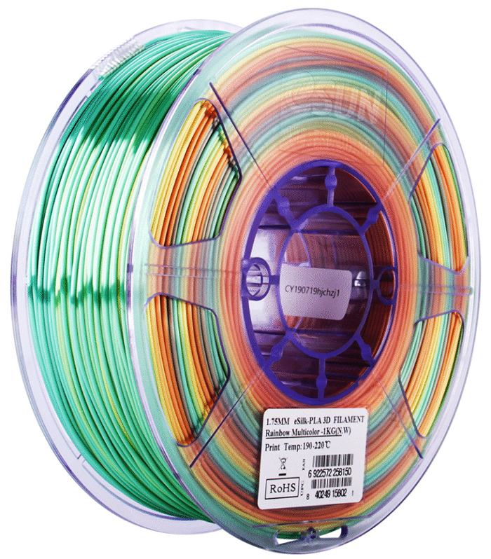 eSUN Silk PLA Rainbow 1.75mm 3D Filament 1KG